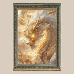 富と繁栄✨金龍✨No.57【開運•風水•絵画風•ヒーリングアート