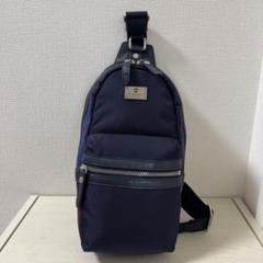ブラックレーベルクレストブリッジ　ウエストバッグ　ネイビー　メンズ　PVC PVCクレストブリッジチェックボディバッグ（バッグ）｜BLACK