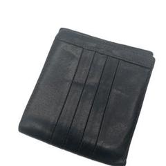 【未使用保管品】バリー 二つ折り財布 札入れ レザー Bロゴ金具 ブラック oomoto122_l-928y