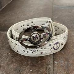 BELTFACTORY マーカー付バックル　ゴルフ　ベルト　ホワイト系
