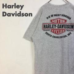 2270 ハーレーダビッドソン　両面　ビッグロゴ　半袖　Tシャツ　グレー