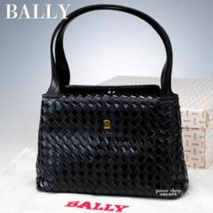 【美品】バリー　編み込み　ハンドバッグ　ゴールド金具　チェーン　レザー　A4対応 2025年最新】BALLY バリー 編み込みハンドバッグの人気アイテム
