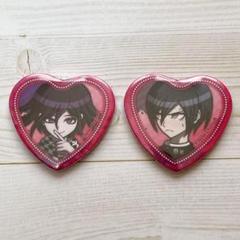 ニューダンガンロンパV3 照れ顔 ハート缶バッジ 王馬小吉 最原終