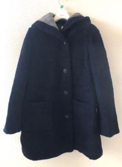 SIMPLE LIFE ノーカラーハーフコート M ネイビー SIMPLE LIFE ノーカラーハーフコート M ネイビー