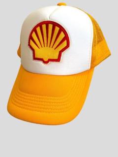Shell ワッペン付き メッシュキャップ イエロー&ホワイト 新品未使用品