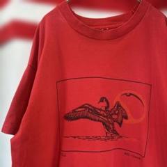 90s USA古着RED CRANE 赤い鶴 Tシャツ