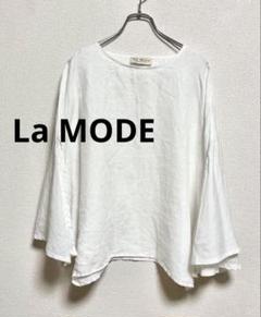 【早い者勝ち】 La MODE ラモード リネン　ドルマン　ケープブラウス