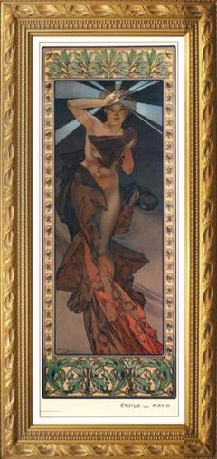 Alphonse Mucha アルフォンス・ミュシャ「明けの明星」 額装品 Alphonse Mucha アルフォンス・ミュシャ「明けの明星」 額装品