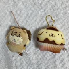 美品　サンリオ　ポムポムプリン　マスコット　着ぐるみ　カップケーキ