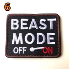 刺繍ワッペン ベルクロ付☆BEAST MODE ON ビーストモードオン 6
