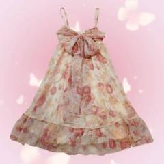 LIZLISA 花柄　キャミワンピース　ピンク　レース　キャミワンピ　春　夏 新品 リズリサ LIZ LISA キャミソール ワンピース 花柄 ピンク