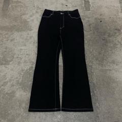 00s black flare denim ベルボトム グランジ y2k平成