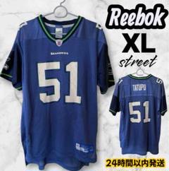 【XLサイズ】リーボック×NFL シアトル シーホークス ゲームシャツ アメフト