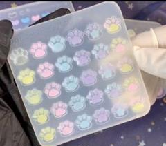 #0276シリコンモールド　肉球　ネコちゃん　ネイル　封入　デコパーツ　レジン
