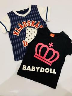 Kladskap & BABY DOLL ベビー Tシャツ 90 2枚セット