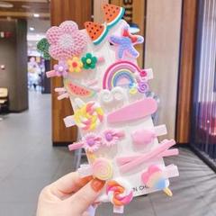 ベビー・キッズ向け ヘアピン14点セット プチプラ　ピンクピン