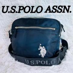 U.S.POLO ASSN. ユーエスポロアッスンボディショルダーバッグ 黒 金