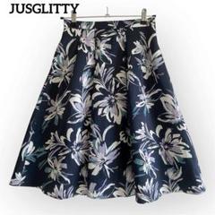 JUSGLITTY❤︎ぼかしフラワータックフレアスカート JUSGLITTY❤︎ぼかしフラワータックフレアスカート