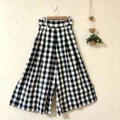◯カロリナグレイサー ガウチョパンツ ワイドパンツ チェック柄