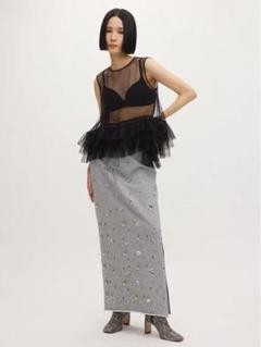 Ameri VINTAGE BIJOU MOTIF SWEAT SKIRT 新品