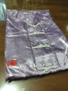 新品 表演服 太極拳 ウェア 上下セット 紫 L