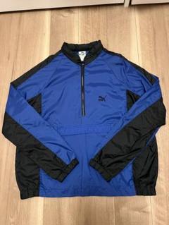 PUMA ナイロンジャケット ネイビー/ホワイト PUMA 【古着】PUMA（プーマ） ナイロンジャケット 白・紺・黄緑