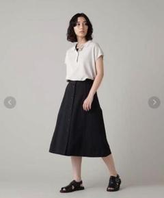 美品✨マーガレットハウエル　ロングスカート　コットンリネンツイル 23SS