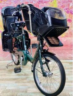 K1974 電動自転車パナソニック子供乗せ 20インチ 8Ah グリーン
