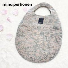 【希少】mina■ミナペルホネン タンバリン エッグバッグ　グリーン×ピンク tambourine エッグバッグ - minä perhonen