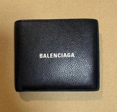 未使用・鑑定済★バレンシアガ　二つ折り財布　レザー　メンズ　ブラック　黒 BALENCIAGA - バレンシアガ BALENCIAGA Cash 2.0 二つ折り財布