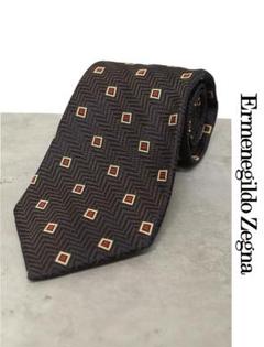 Y104/美品 Ermenegildo Zegna ネクタイ 幅9.5cm