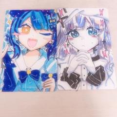 魔法少女ノ魔女裁判 まのさば 手描きイラスト 橘シェリー 氷上メルル