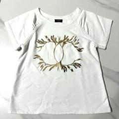 chanel Tシャツ ココマーク ロゴ リーフ 半袖 プリント 白