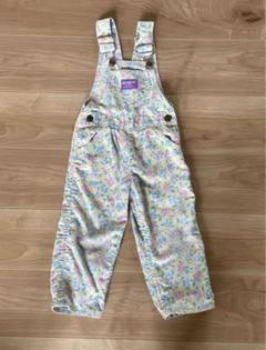 vintage oshkosh 花柄　コーデュロイ　黄色 OshKosh - oshkosh イエロー花柄コーデュロイパンツ 4の通販 by