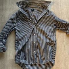 Gap ストライプ 長袖シャツ S ネイビー