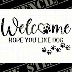 ステンシルシート　【D-8】　犬　Dog