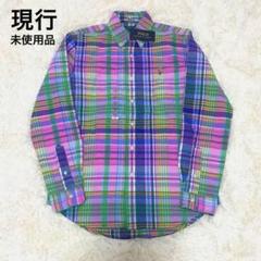 【現行】ポロラルフローレン チェック 長袖シャツ ポニー刺繍 マルチカラー