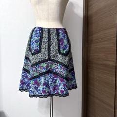 [美品]ANNASUI アナスイ　ミニスカート　花柄　レース