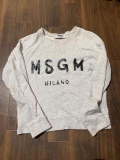 MSGM スウェット ビッグロゴ センタープリント ラグランスリーブ ホワイト 激安本物 MSGM スウェット ビッグロゴ センタープリント