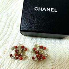 レア‼️ほぼ新品✨本物CHANEL✨上品ココマーク✨天然石ストーン イヤリング
