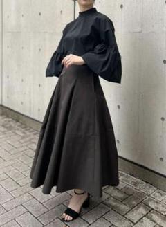 【美品】BLENHEIM ボタンアップスカート　ハイウエスト　カーキ 美品】BLENHEIM ボタンアップスカートハイウエストカーキ
