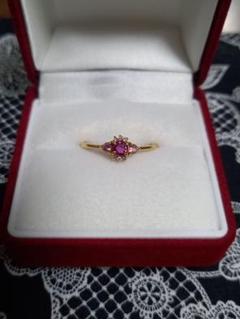 濃厚レッド✨計0.52CT✨k18YGルビーダイヤリング　k18ダイヤリング 濃厚レッド✨計0.52CT✨k18YGルビーダイヤリングk18ダイヤリング