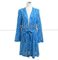 美品 MISSONI シェブロンストライプ柄 ロング丈 ニット カーディガン