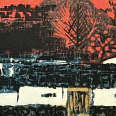 【真作】版画　高木志郎　木版画　鳥と林　人気画家　名品　R50 真作】版画 高木志郎 木版画 鳥と林 人気画家 名品 R50 - メルカリ