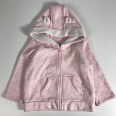 子供服 80㎝ GAP ギャップ パーカー くまみみ ピンク 裏起毛F1A195