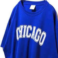 ポート&カンパニー シカゴ ロゴ Tシャツ ブルー 青 XL 古着のサムネイル