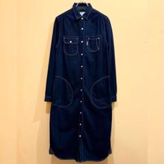 Blue Trick◎岡山デニム ショップコート デニムジャケット 水玉 ドット Blue Trick◎岡山デニム ショップコート デニムジャケット 水玉