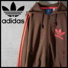 アディダス adidas デカロゴ トラックジャケット フーディ レディース