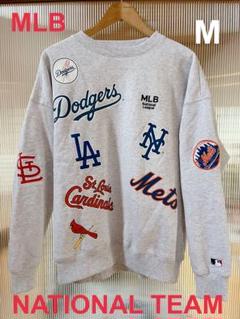 MLB メジャーリーグスウェットシャツ Mサイズ　刺繍　美品✨
