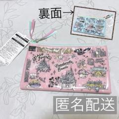 ディズニーリゾート ペンケース 手書き風 パーク柄 ポーチ
